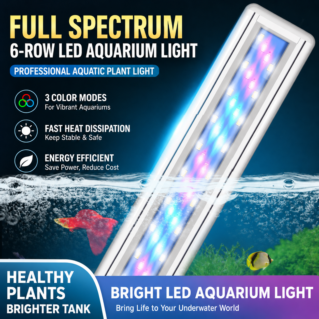 Aquarium Plant Display - 220V LED Aquarium Plant Light RGBW