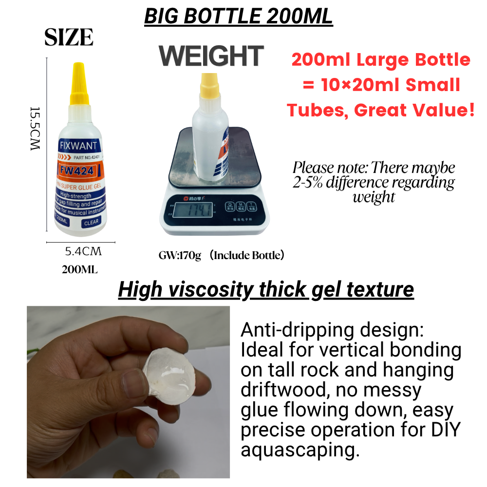 High Viscosity Thick Aquarium  - Aquarium Plant Glue Gel 리뷰 및 가격