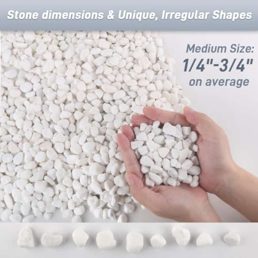 Natural White Rocks, 1/4