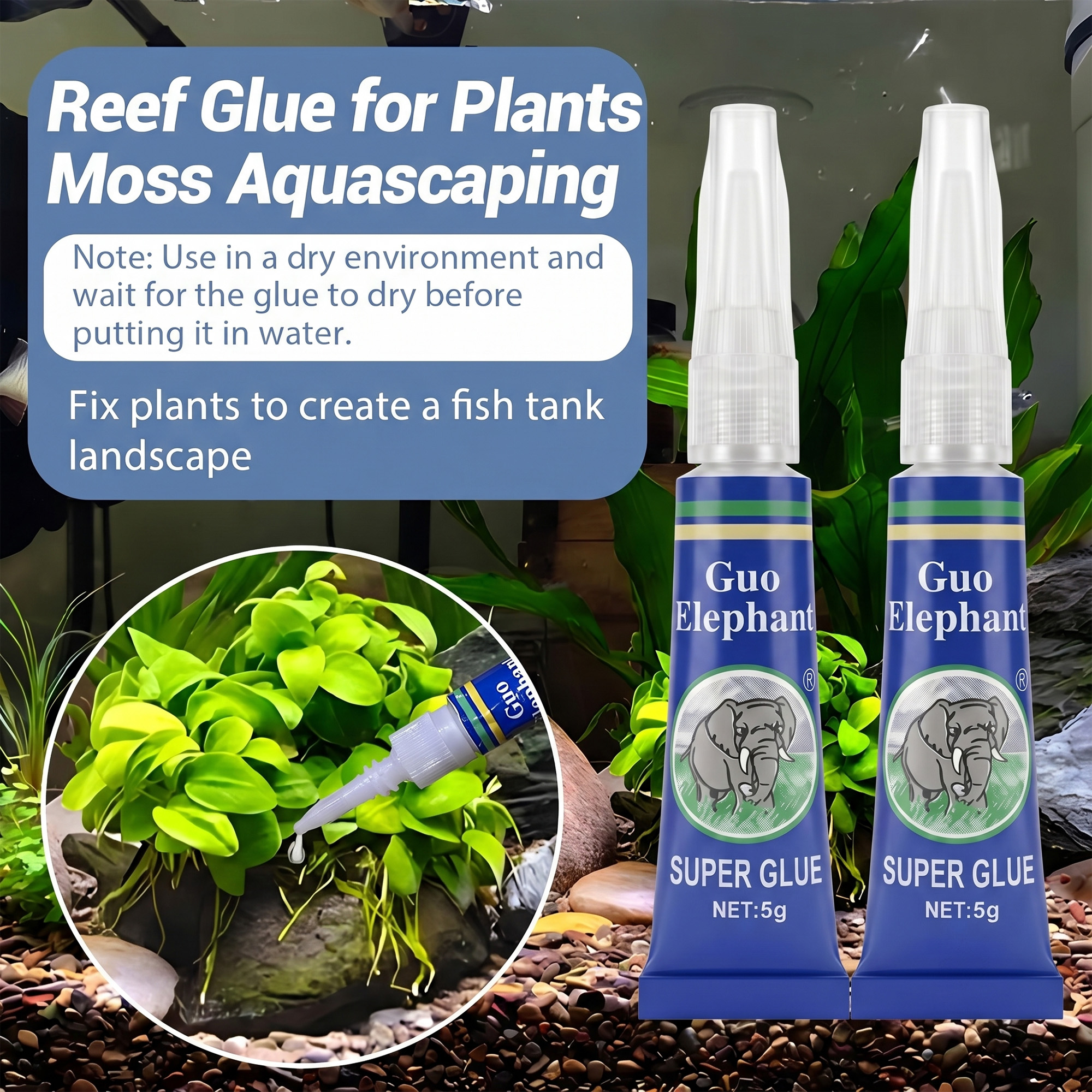 Instant Aquarium Glue for Aqua - Aquarium Plant Glue Gel 리뷰 및 가격