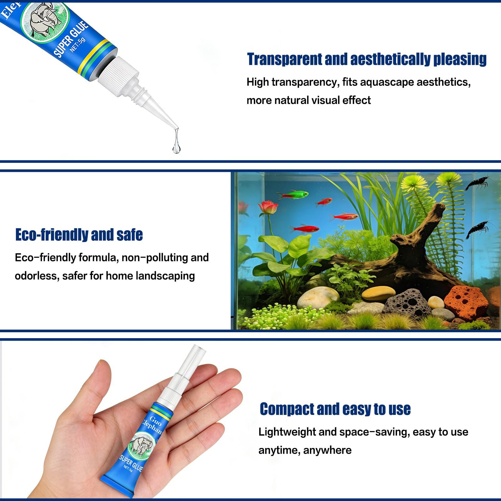 Instant Aquarium Glue for Aqua - Aquarium Plant Glue Gel 리뷰 및 가격